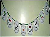 paper plate snowman garland