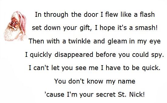 Secret Santa Poems, Clever Sayings