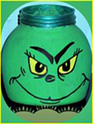 Grinch Candy Jar